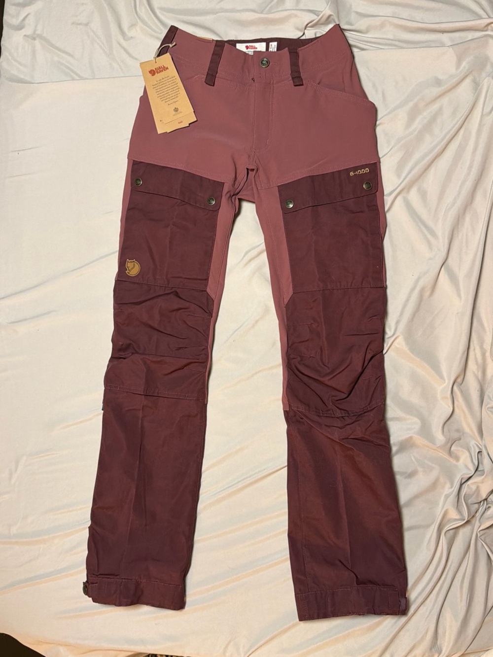 Fjallraven Women’s Keb Curved Trousers US 26” EU 34 Port Mesa Purple Hiking NWT